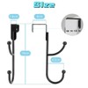2 Pack Over Door Hook,Heavy Duty Door Black Hook with