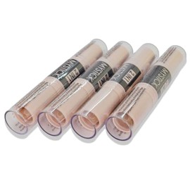 Italia Deluxe 4 Full Set of 2-In-1 MyStick Highlight Contour Creamy Formula & Zipper Bag, Beige