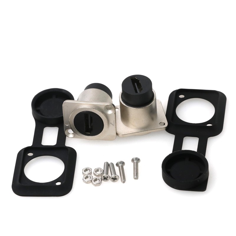 ZBLZGP HDMI Bulkhead Extension Socket D Type Panel Mount HDMI