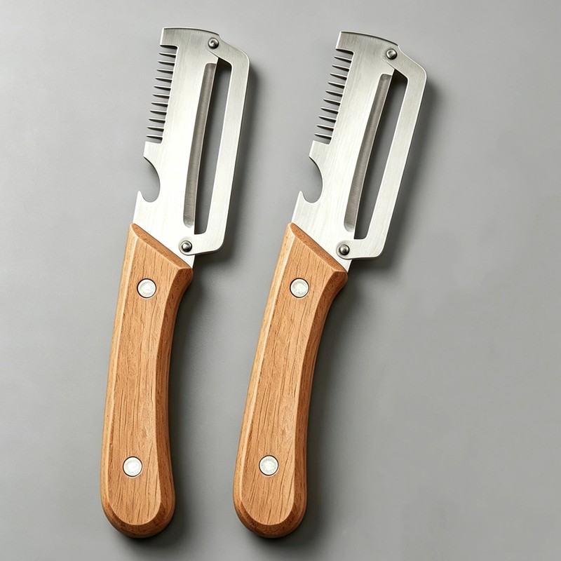 3-in-1 Stainless Steel Peeler for Kitchen Prep – Vegetable, Fruit