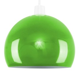 MiniSun | Mini Retro Gloss Green Metal Dome Ceiling Light Shade | Pendant Lights, Home Décor & Improvement Essential
