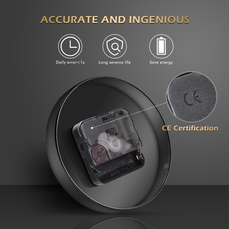 Soledi Wall Clock with 3D Visual Sticker, DIY Wall Clocks,