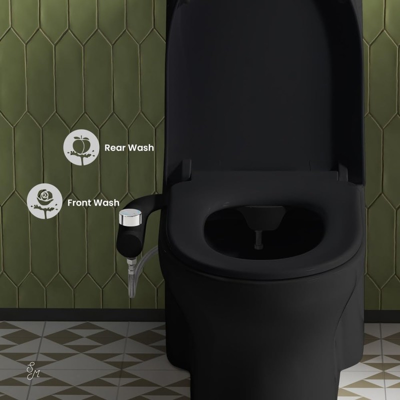 Swiss Madison Aqua Non-Electric Bidet Toilet Attachment in Glossy Black