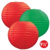 Beistle Red and Green Hanging Paper Lanterns (3 Pcs) -1