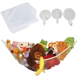 WHYCNJL 1 Piece Storage Net Pool Cuddly Toys Storage Net Toy Hammock Corner Soft Toys Hammock Cuddly Toy Hammock Net Organiser (180 x 120 x 120 cm)