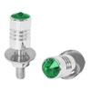 Grand General 50853 Chrome Aluminum License Plate Fastener with Green