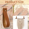 8 Pieces Artificial Leather Wall Hooks 1 x 4.7 Inches