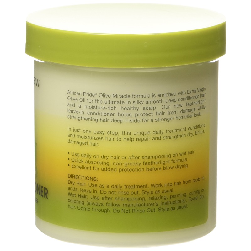 African Pride Olive Miracle Anti-Breakage Leave-In Conditioner 425g/15oz