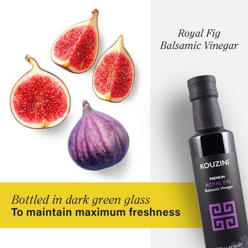 Kouzini Ultra Premium Royal Fig Balsamic Vinegar, Aged Balsamic Vinegars
