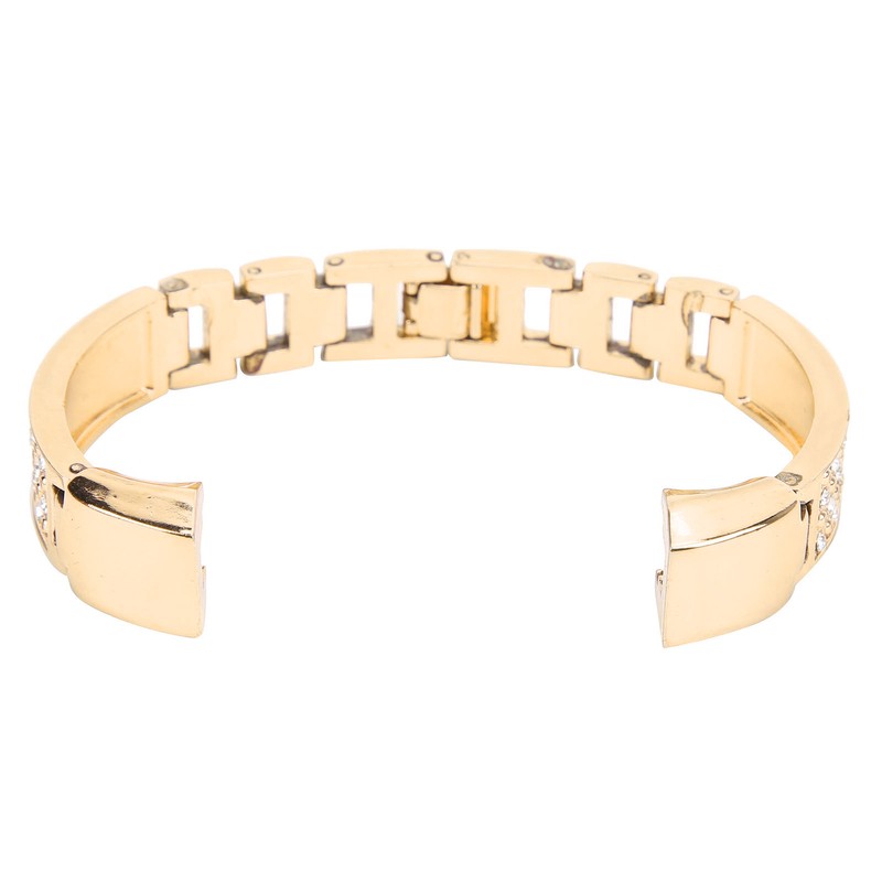 Stainless Steel Bracelet Women Inlay Rhinestones Wristband Wrist Decoration for