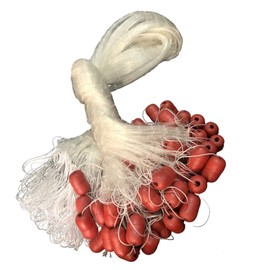 POUI COME DREAM Fishing Gill Net for Survival 98ft Monofilament Nylon 0.35mm High-Strength Twine Single Layer Fish Nets Large Buoys Seine Net Red De Pesca 2 Inch Grid