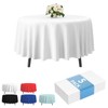 Fixwal 5-Pack Premium Plastic Tablecloth 84in. Round Plastic Table Cover