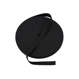 LuceLuce Elastic Cord, Flat Elastic Waist, Elastic Band, Elastic Belt, 0.04 inch (1.1 mm), Length 156.8 ft (40 m), Thickness 0.8 ft (40 m) (Black _ Width 0.8 inch (20 mm) _ Thickness 0.04 inch (1.1 mm_40 m)