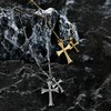 Apexillio Cross Necklace Faith Pendant 14K Plated Dainty Chain (Style