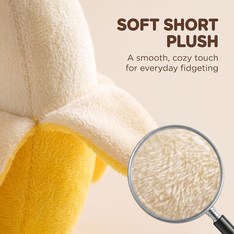 Yellow Peeling Banana Decoration, Birthday Gift PP Cotton Peeling Banana