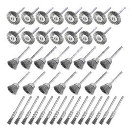 XCAN 45x Wire Wheel Cup Pen Brush Mix Set For Dremel Rotary Tool Accessories Grinder