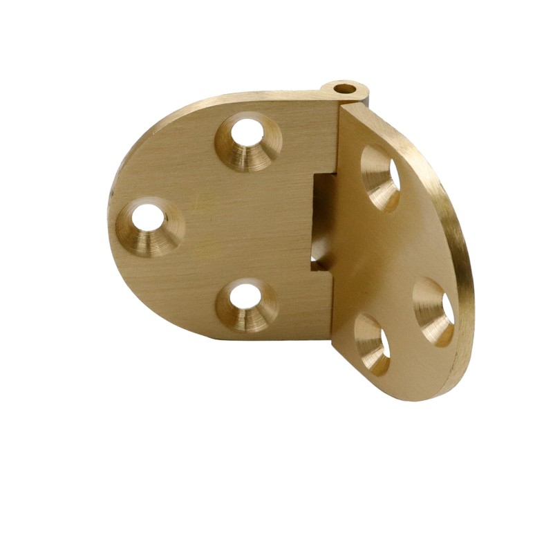 Antrader Brass Butler Tray Hinge, 2Pcs Round Edge Hinge Brass