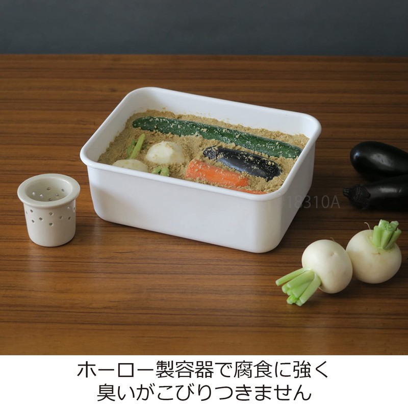 Fujihoro NK-201 Storage Container, Small Bran Pickle Container with Water