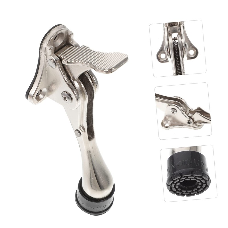 Adjustable Kickdown Door Stopper - Zinc Alloy Foot Operated Door