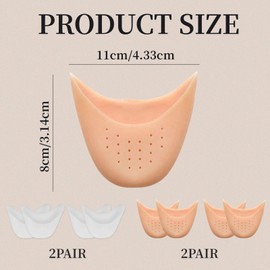 EUYKQNOI zehenpolster Zehenschutz Silikon Soft Gel Zehenkappen Zehenschoner Ballett Spitzenschoner Metatarsal Pads Schutz Für Spitzenschuhe Ballettschuhe High Heel Pumps Schmerzlinderung,4 Paar