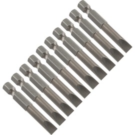 LDEXIN 10 Pcs SL6 Magnetic Slotted Screwdriver Bits S2 Steel Flat Head Screwdriver Bits with 1/4 Inch Hex Shank, 2 Inch Length
