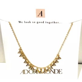 Adormmonde Adornmonde jewelery with stones elegant evening wear multi pendant gold plated