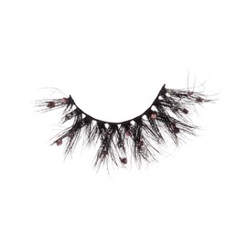 Vluxe by iEnvy Lashes with Rhinestones Masterpiece Mink Lashes, Diamond False Eyelashes (Golden Phantom)