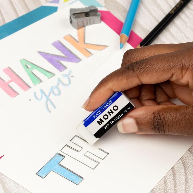 Tombow Mono Eraser, 40 PC Display Box, White, Small, 40-Pack