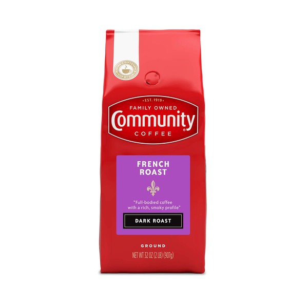 Community Coffee French Roast Ground Coffee, Extra Dark Roast, 32 Ounce (Pack of 1)