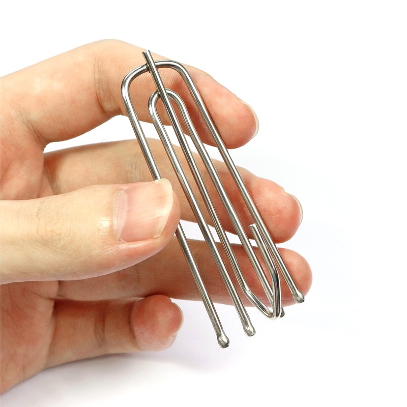 PLASTIFIC Pack of 20 Metal Curtain Hooks Pinch Pleat Header