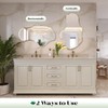 Wiserset Irregular Wall Mirror, 20”x36” Frameless Asymmetrical Mirror, Funky Wavy