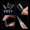 288Pcs Forma de Uñas Dual Con Pegatina de Silicona Francesa