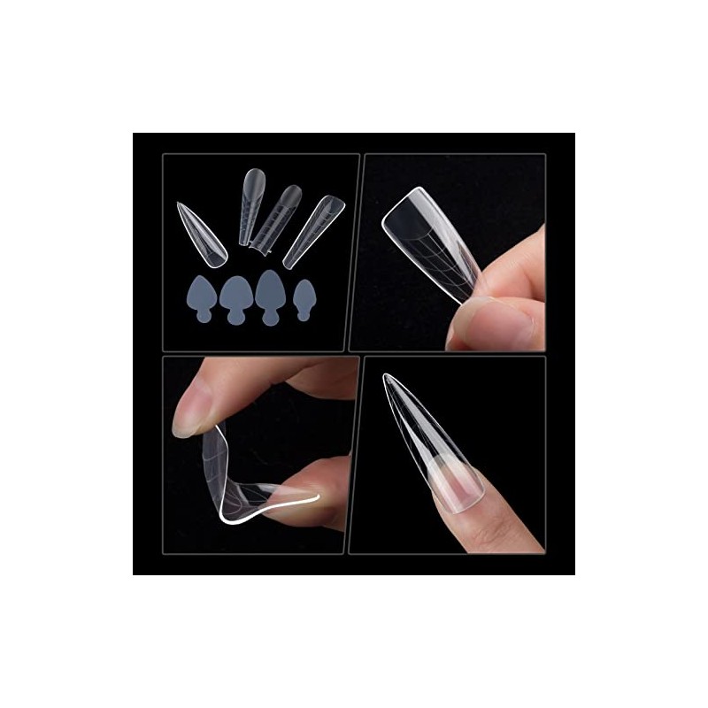 288Pcs Forma de Uñas Dual Con Pegatina de Silicona Francesa