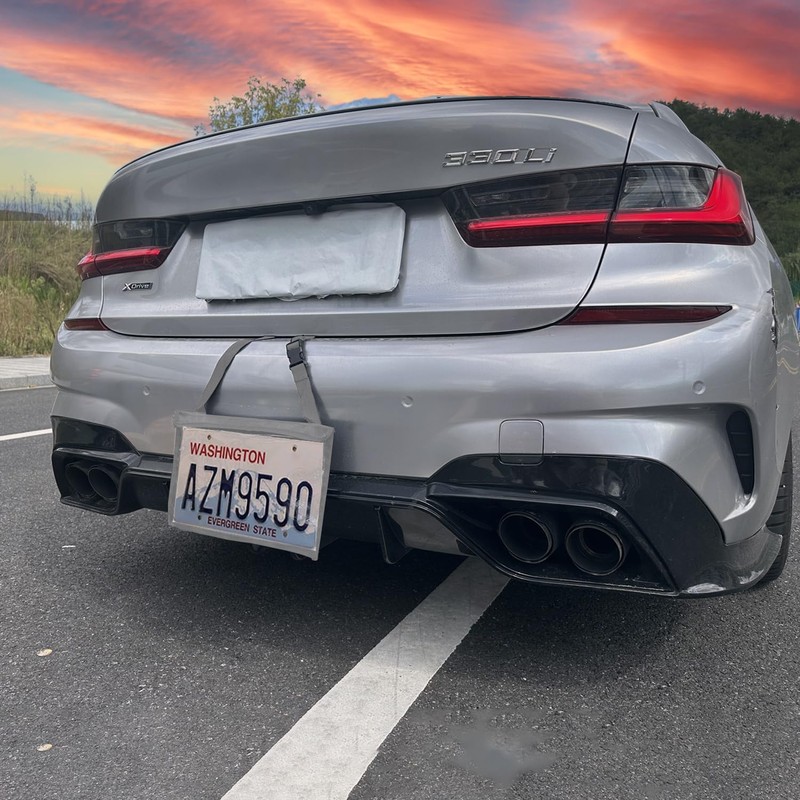 License Plate Holder with Hanging Strap, Test Drive Tag Bag,