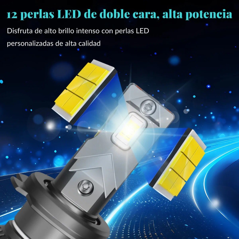 H4 H7 H11 9005 Kit De Faros Led 48000lm Para