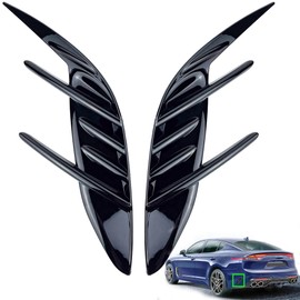 SIPIDEAUT Front Bumper Spoiler Side Vent Cover Compatible with KIA Stinger 2018-2023 Canard Splitter Trim Auto Accessories 2 PCS (Gloss Black Style - Rear)