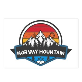 CafePress Norway Mountain Ski And Norway Michigan Postcards (Package of 8), 6"x4" Printed Note Card
