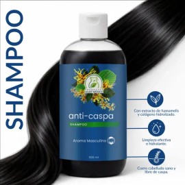 Shampoo Capilar Anti Caspa Hombre Fortalecedor 500ml                                                                                                  