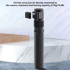 Jectse Handle Tripod, 360° Rotating Handle, Black, Aluminium Alloy, 7kg/15.4lb Load Capacity, Compatible with Action Camera (ONE X3, X2, R, X), Camera & Photo