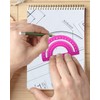 Honagu Triangular Ruler Set, 4+1Pieces Aluminum Alloy Ruler, Metal Drafting