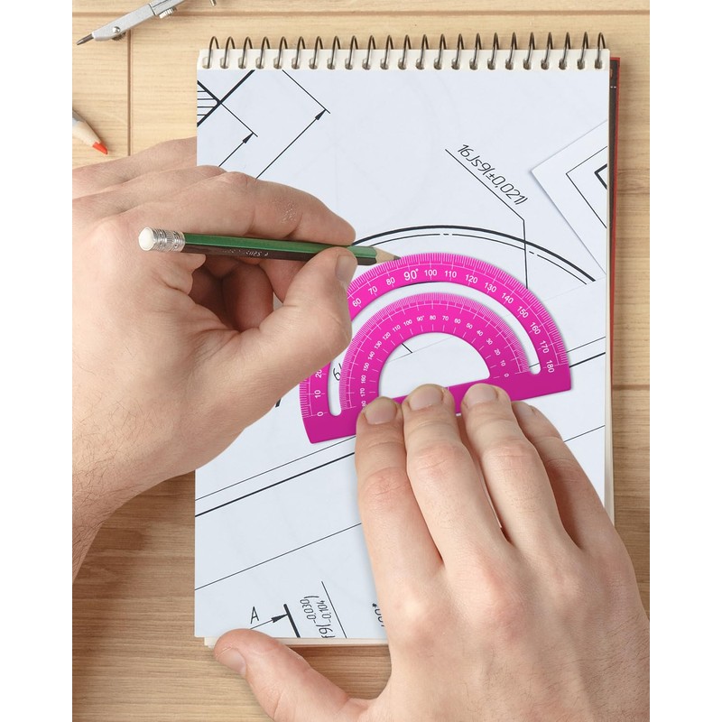 Honagu Triangular Ruler Set, 4+1Pieces Aluminum Alloy Ruler, Metal Drafting