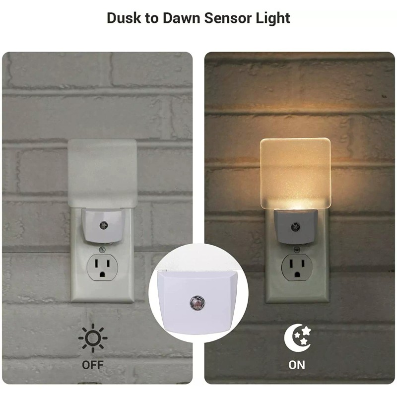 DEWENWILS LED Nightlights with Smart Dusk to Dawn Sensor for