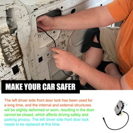 Gagsu Passenger Door Latch Assembly 6C2Z1521812A Compatible with Ford E150 E250 E350 Econoline Van 1996-2019 Front Door Lock Latch Assembly 6C2Z-1521812-A (Right Passenger Side)