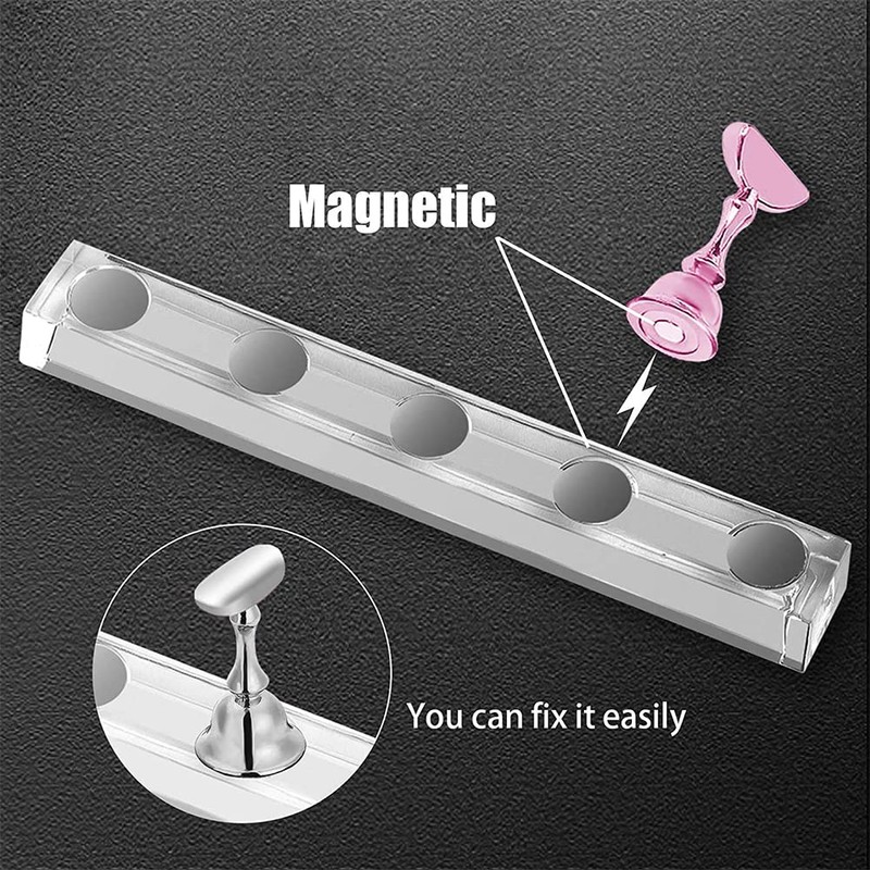 Acrylic Nail Display Stand, Magnetic Nail Tip Holder, Acrylic Nail