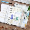SKTMH 4Pack A5 Clear PVC Binder 6-Ring Notebook Binder Transparent