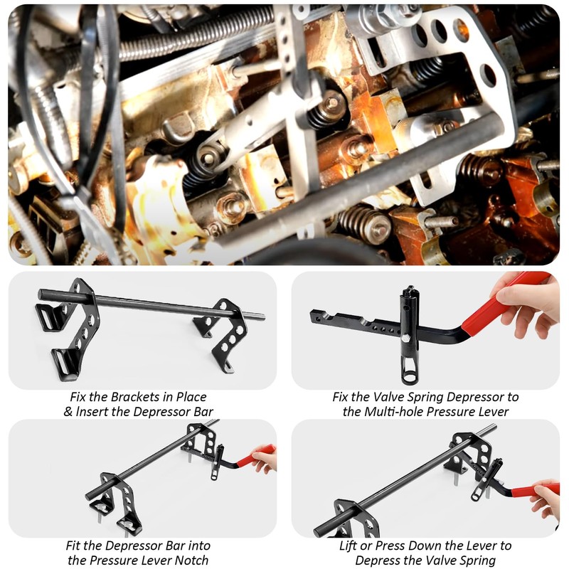 Socpuro Valve Spring Compressor Tool Set, Universal Engine Overhead Valve