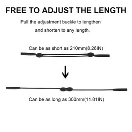 Junsika Glasses Strap Adjustable Eyeglass Strap for Men Women Sports Glasses Sunglasses Holder Strap 3 Packs