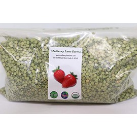 Green Split Peas 5 Pounds USDA Certified Organic Non-GMO Bulk, Product of USA, Mulberry Lane Farms