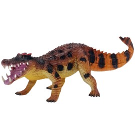 Gemini&Genius Crocodile Animal, Kaprosuchus Animal Action Figure Toys for Kids, Alligator Figurine - Saber-Toothed Crocodile with Movable Mouth Toy- 9 Inches Length