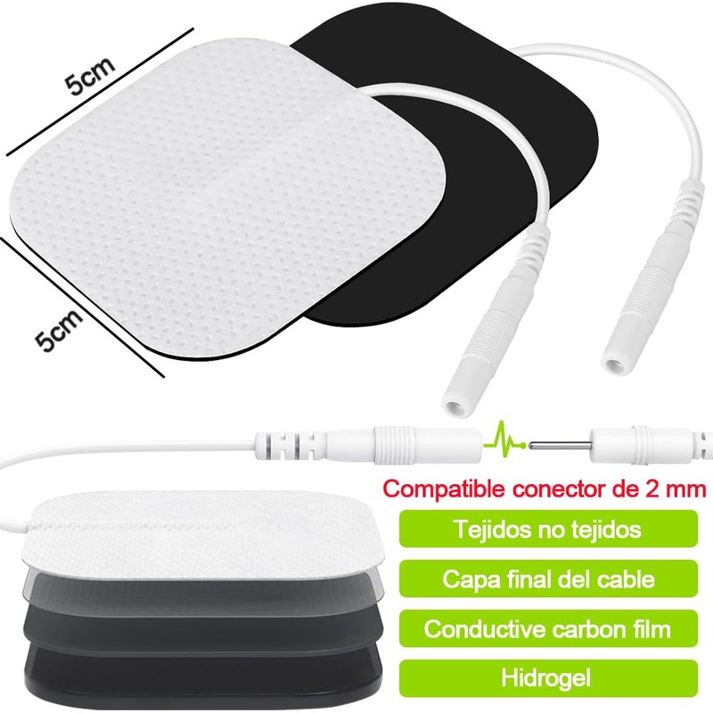TENS Machine Pads, 24 Pcs 50 x 50mm TENS Pads